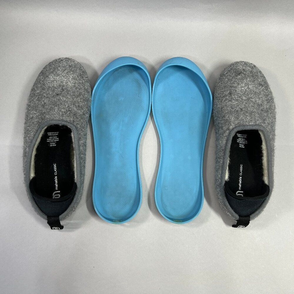 Mahabis Women's Size 6.5 Classic Gray Wool Slippers - Picture 12 of 16